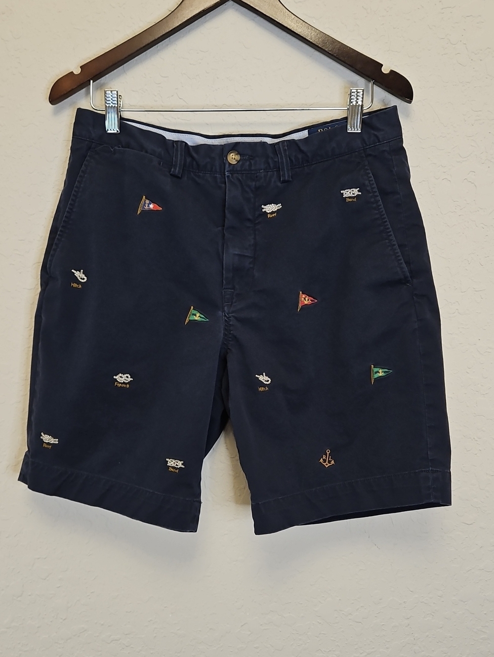 Polo Ralph Lauren Nautical  Navy Stretch Classic Fit Men's Shorts, Size 32